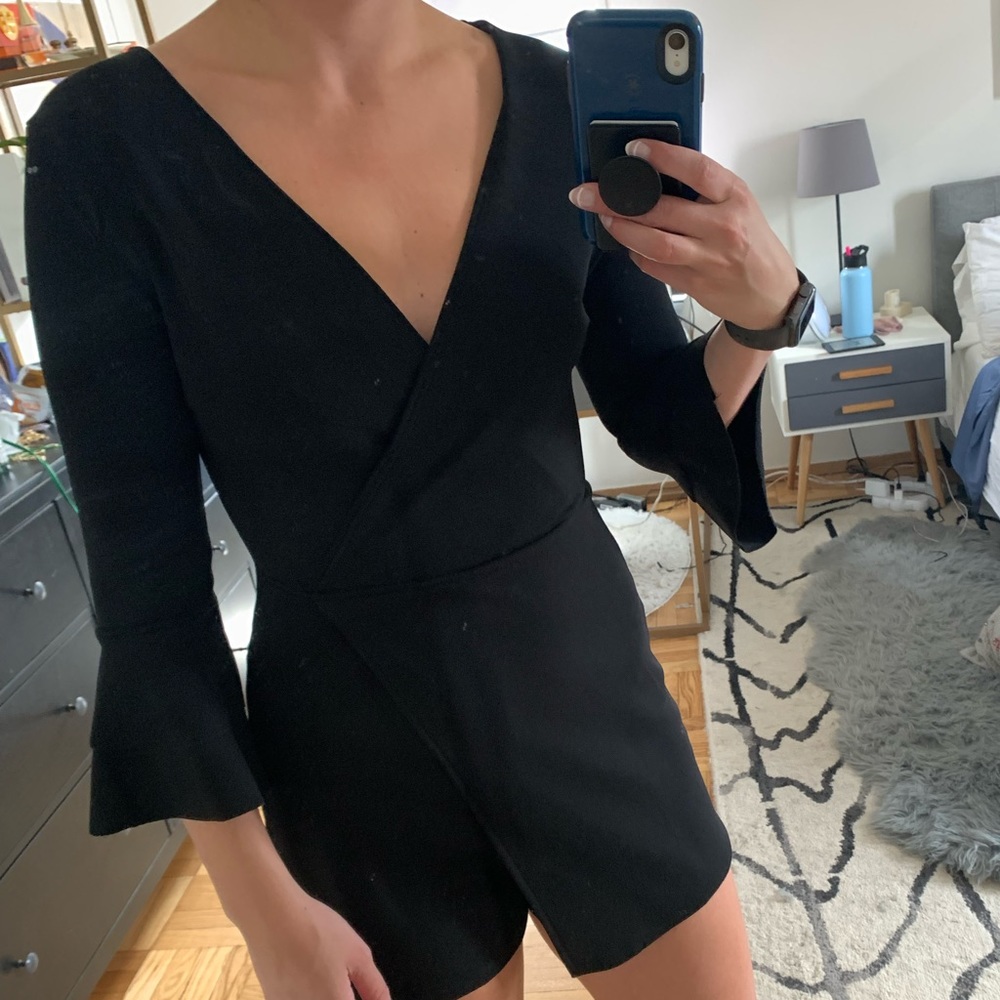 Bershka Stretch Romper with Ruffle Sleeve